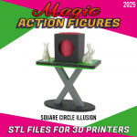 Square Circle Illusion - 3D Printable Action figure CREATIVITY LAB (Instant Download)